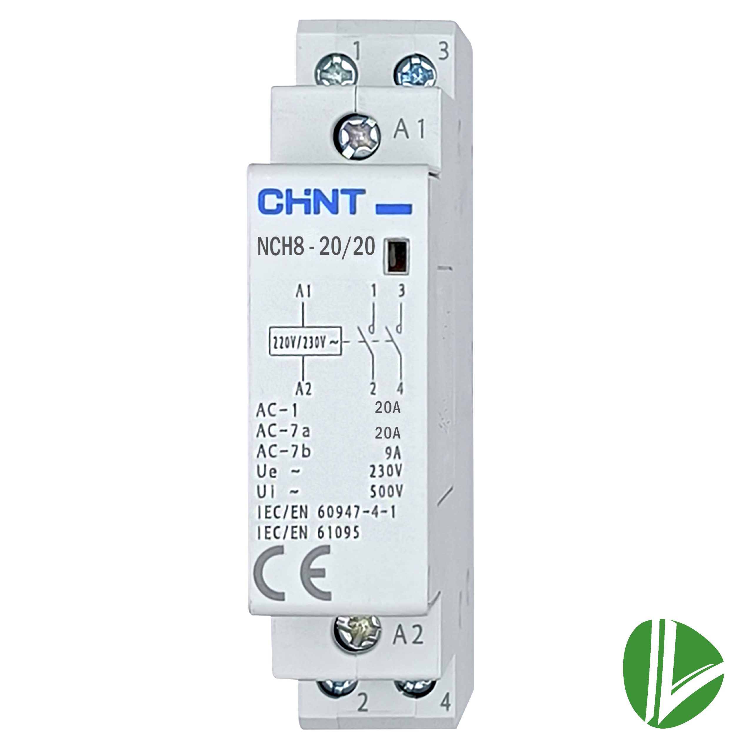 CONTACTOR MODULAR 230VAC 20A 4KW AC1 2NA CHINT