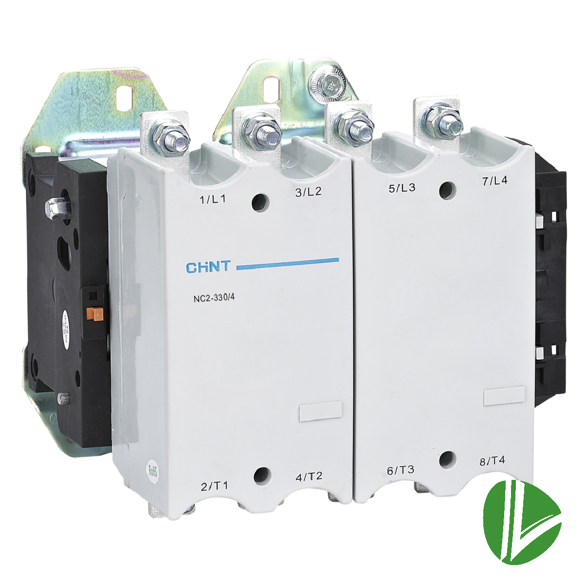 CONTACTOR TETRAPOLAR 4X330A 160KW 380VAC, CONTROL 220Vac LINEA NC2-330/4 CHINT