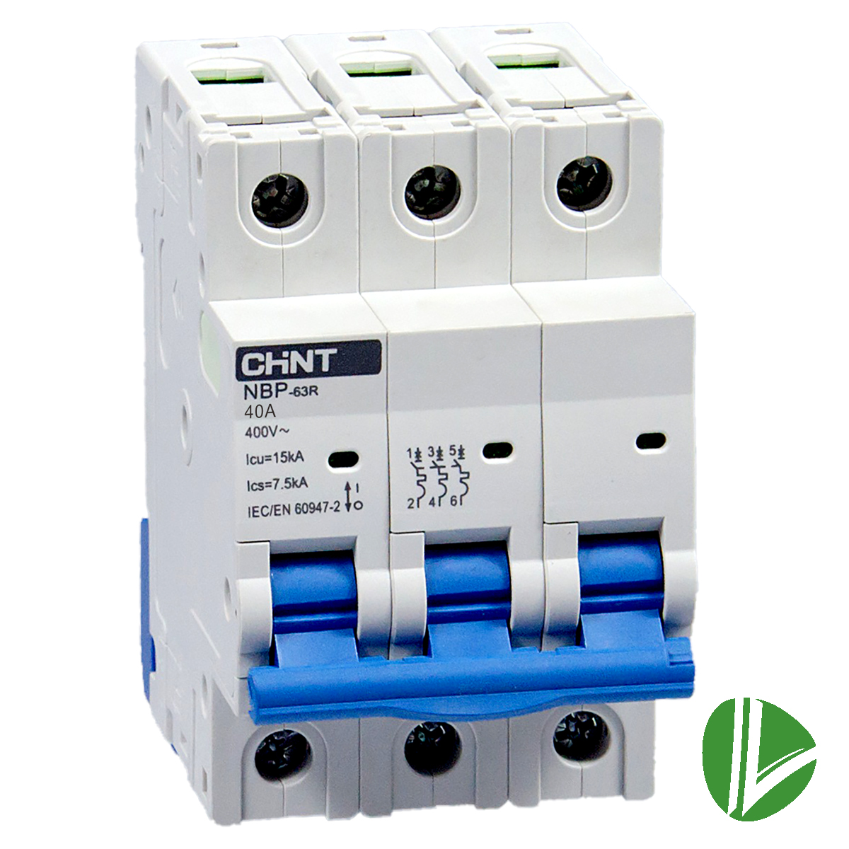 INTERRUPTOR A RIEL DIN 3PX40A, 15KA NBP-63R CHINT