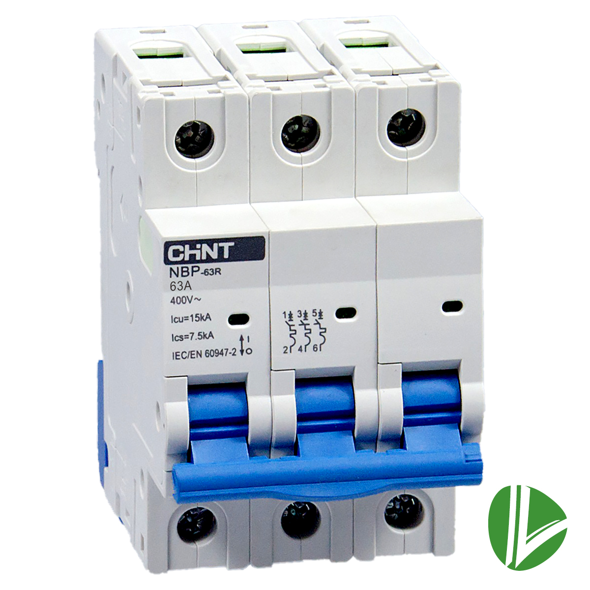 INTERRUPTOR A RIEL DIN 3PX50A, 15KA NBP-63R CHINT