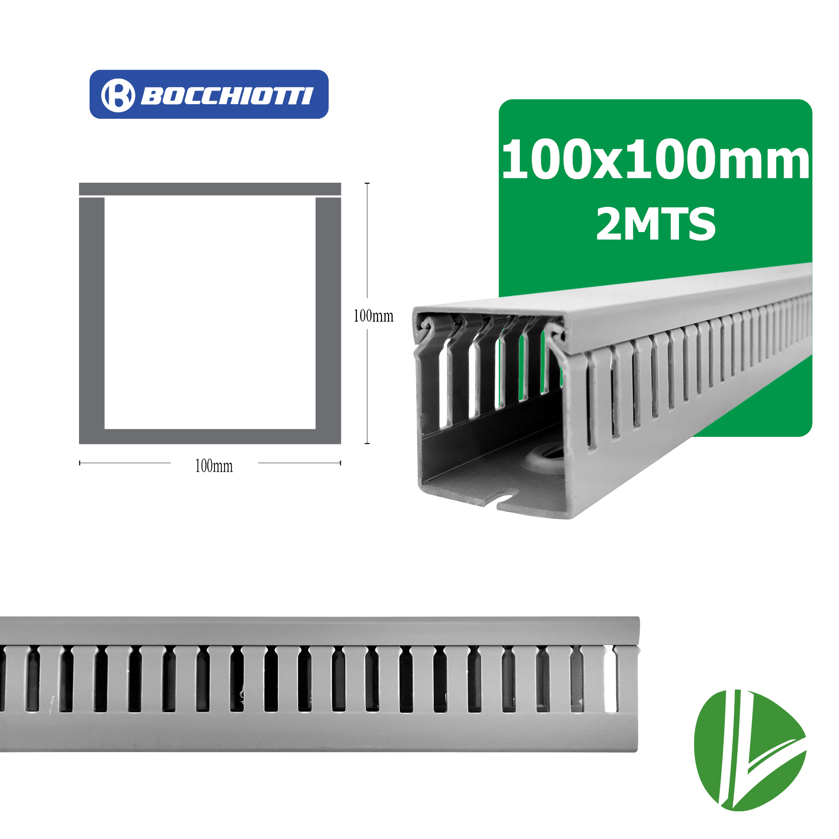 CANALETA RANURADA BOCCHIOTTIC 100x100H