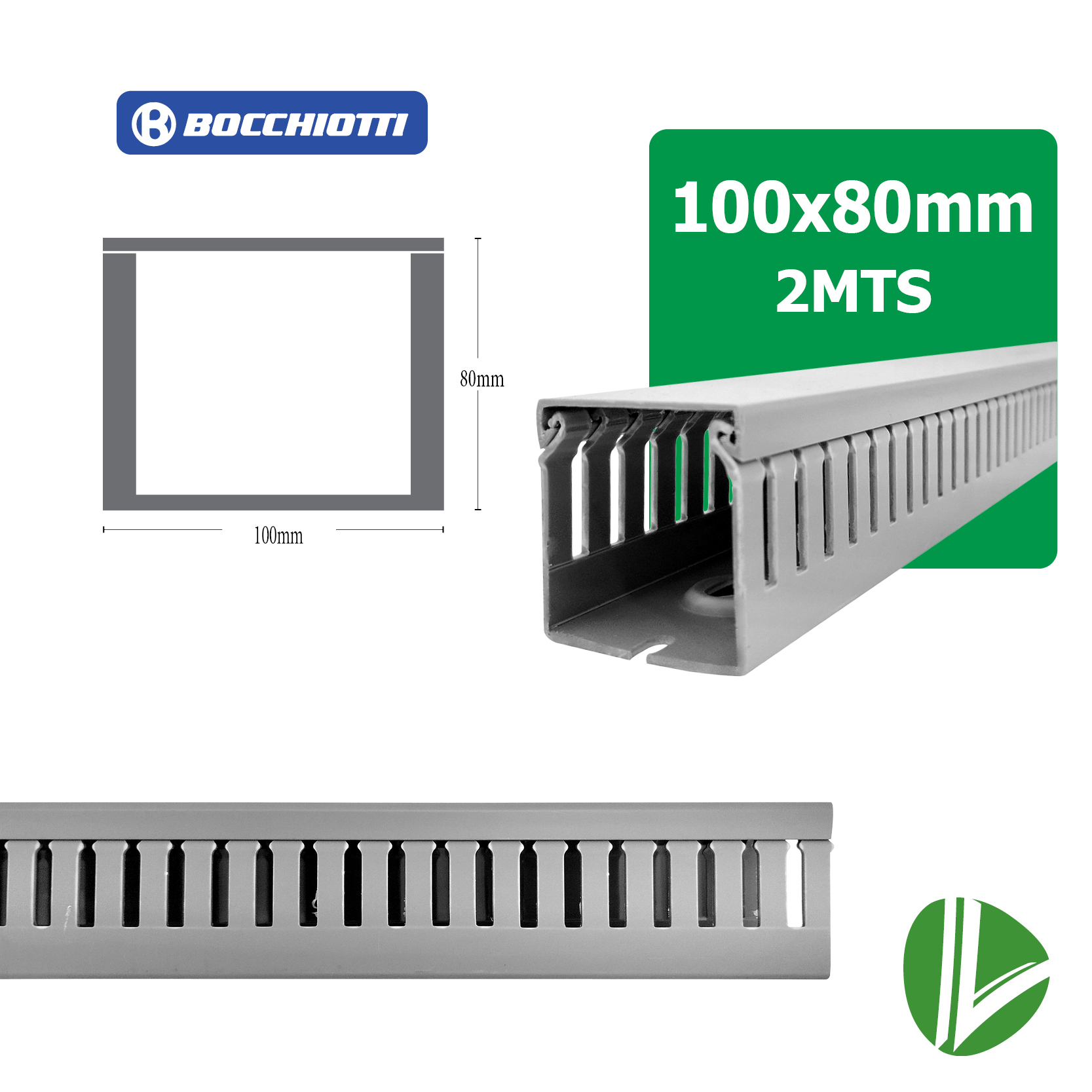 CANALETA RANURADA BOCCHIOTTIC 100x80H