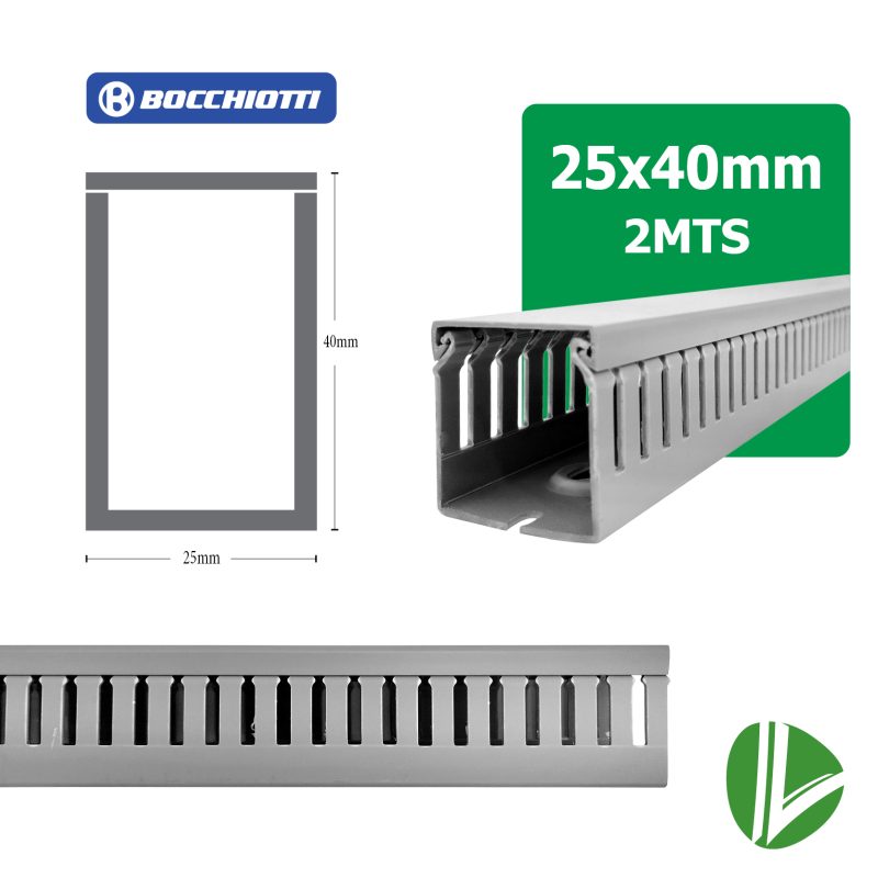 CANALETA RANURADA BOCCHIOTTIC 25X40H