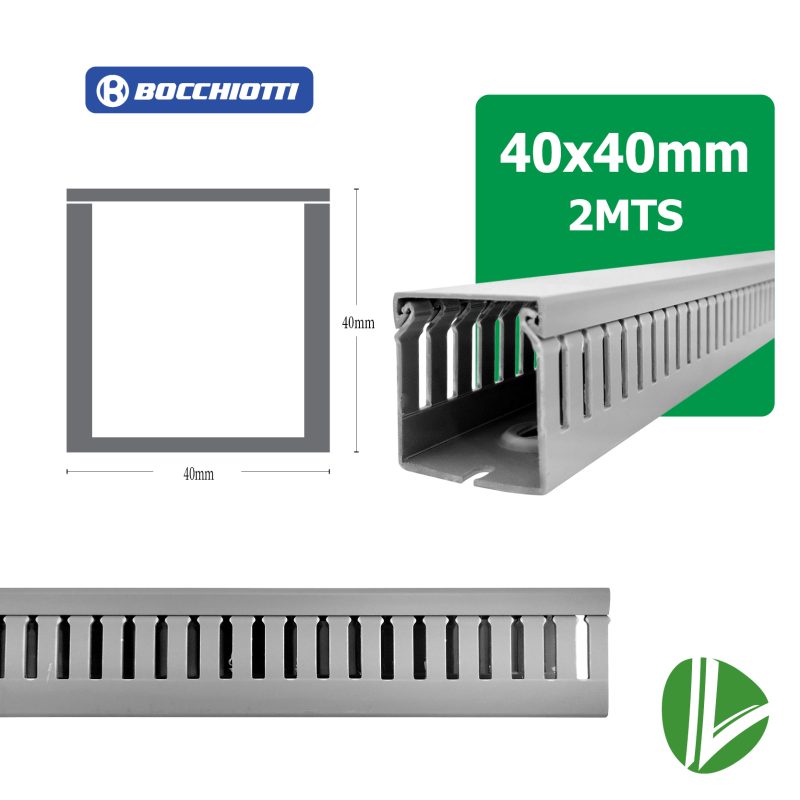 CANALETA RANURADA BOCCHIOTTIC 40x40H