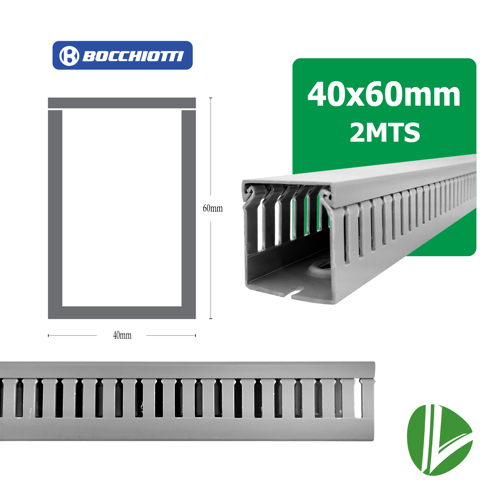 CANALETA RANURADA BOCCHIOTTIC 40x60H