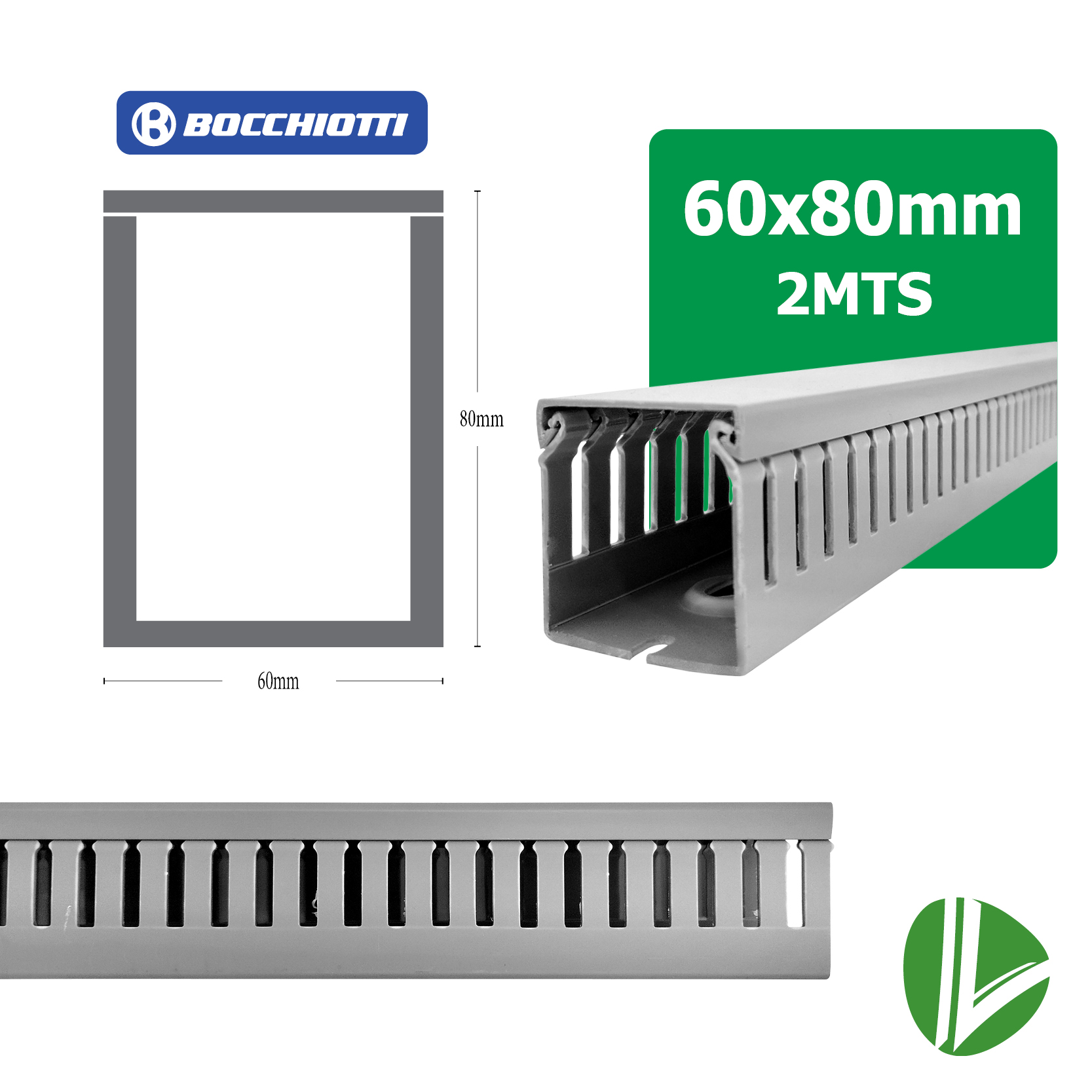 CANALETA RANURADA BOCCHIOTTIC 60x80H