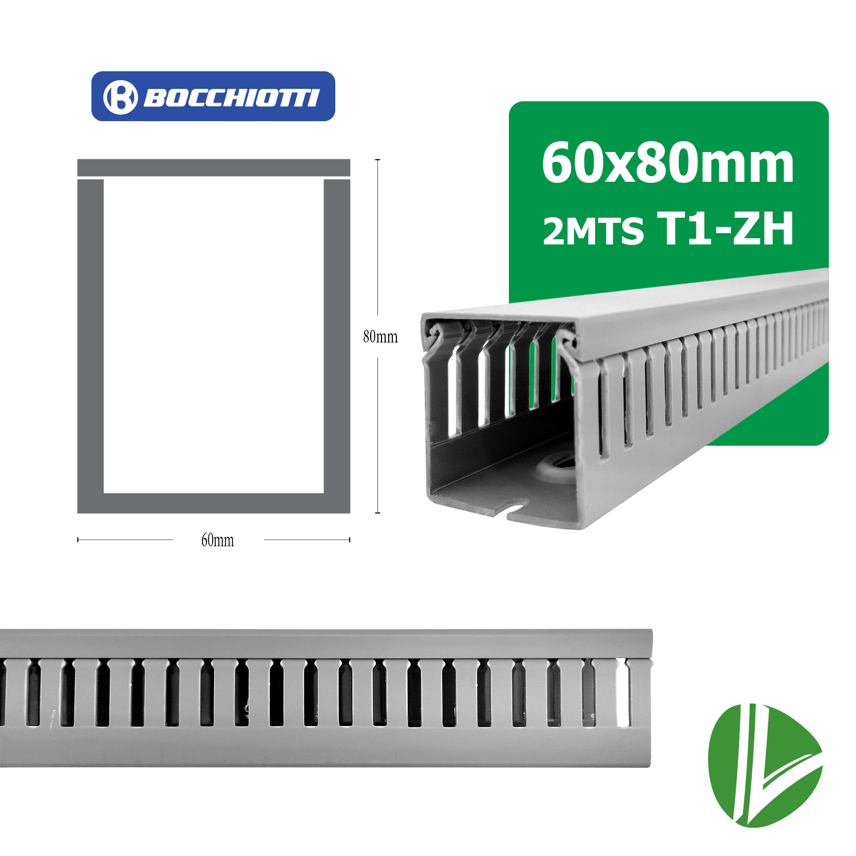 CANALETA RANURADA LIBRE-HALOGENO T1-ZH BOCCHIOTTIC 60X80H