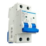 INTERRUPTOR AUTOMATICO DC 2X 10A 2P DC Chint NB1-63DC 2X10A, ideal para sistemas fotovoltaicos. Protección confiable contra cortocircuitos y sobrecargas.