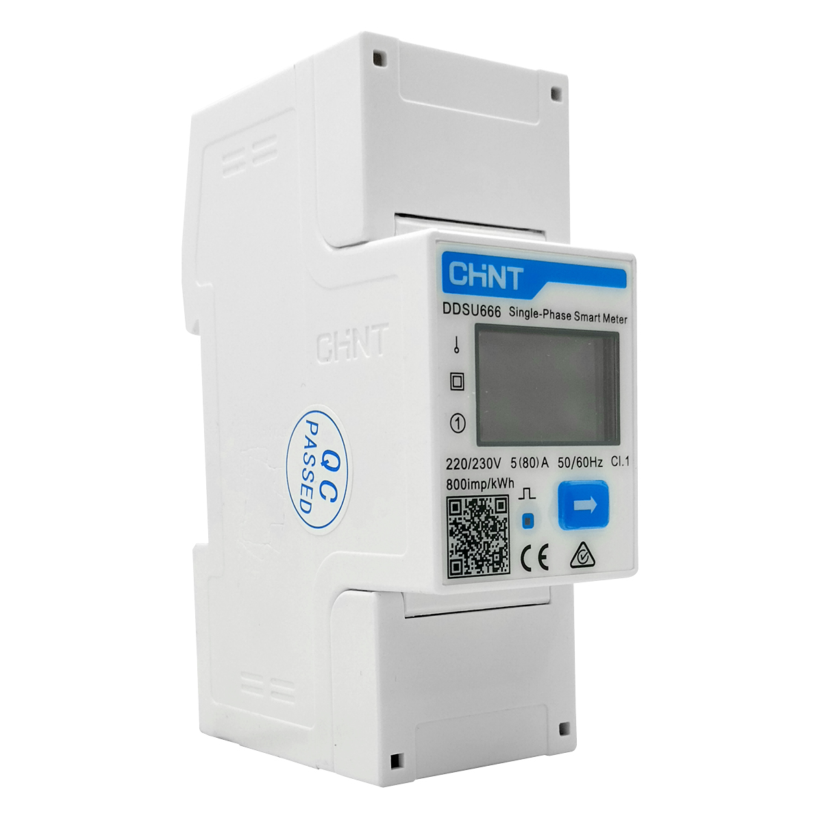 Remarcador medidor monofásico 80A con comunicación RS485, protocolo Modbus/RTU y alta precisión clase 1.0. Ideal para hogares y empresas.